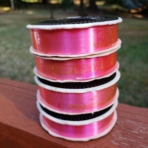 (4) Vintage Gibson Touch Of Elegance Satin Sheen Ribbon (Pink) 3/4 INCH x 28FT.